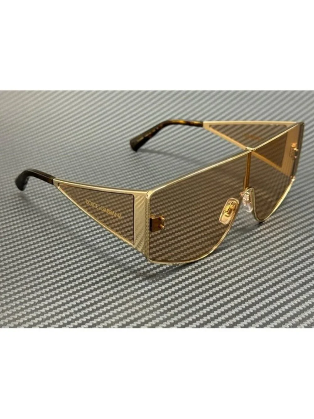 New Dolce & Gabbana Men Light Gold Sunglasses 70-21-145